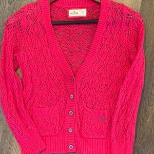 Hollister Knit Pink / Fuscia Cardigan